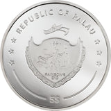 2022 Palau $5 - ColorEYEzed - 1oz 999 SILVER COIN, Box & COA