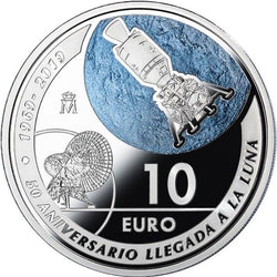 2019 10 Euros Spain, '50th ANNIVERSARY OF THE MOON LANDING' Coin